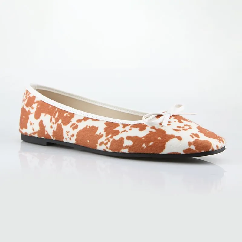 Square Toe Ballet Flats For Women